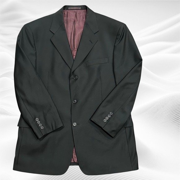 Men's‎ Ted Baker Endurance Black Wool 3-Button 42S Ventless Blazer Jacket